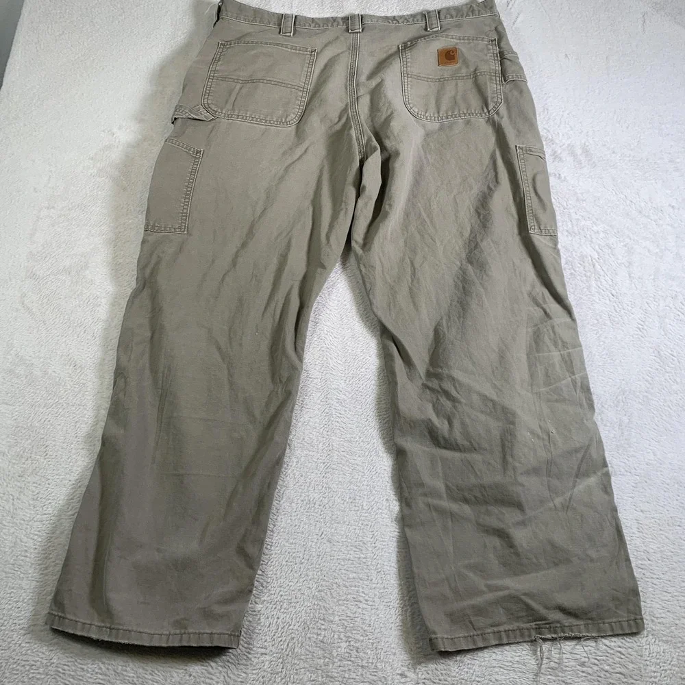 Carhartt Pants Mens 40x30 Tan B151 Loose Original Fit Work‎ Carpenter Canvas